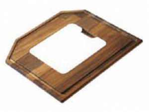 Accessoires Eviers Planche à découper en iroko avec petite planche intégrée en matériaux de synthèse AEPL094071 LUISINA