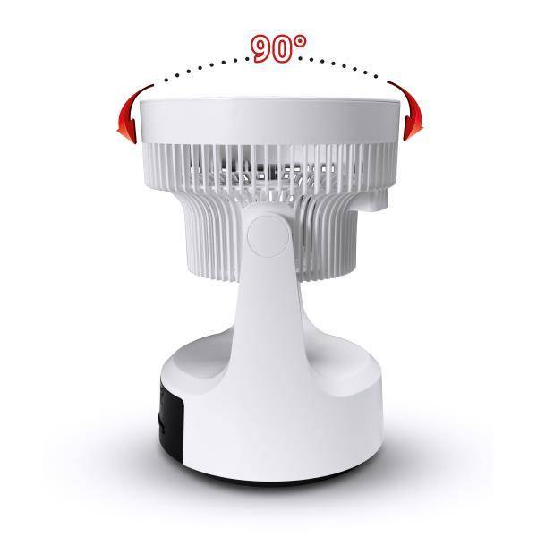 Ventilateur compact Ventilateur de table 360°, 25cm de diamètre, Technologie Révolution Rev