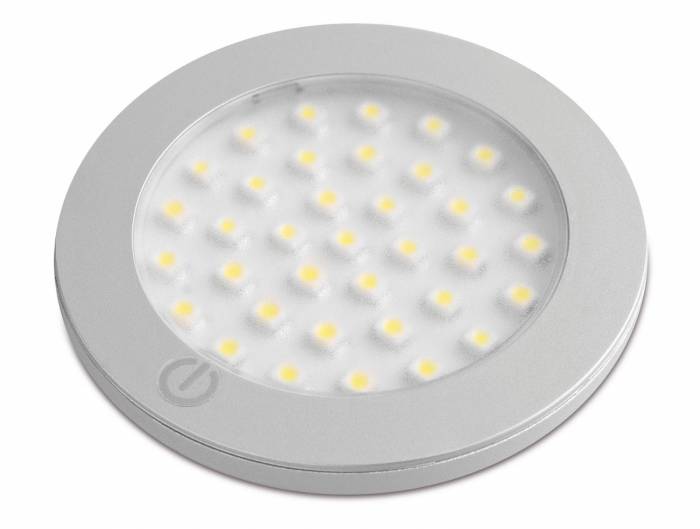 Spot LED 2,8W à poser coloris Aluminium, avec interrupteur tactile ZEN SLT61 005