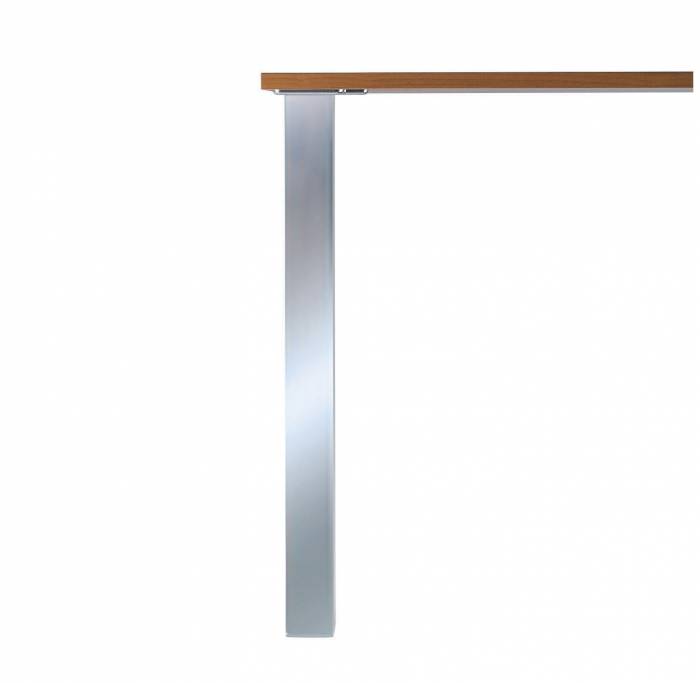 Lot de 10 pieds de table carrés en acier aspect inox H 870 mm - 60 x 60 mm ZDN1PRC687057