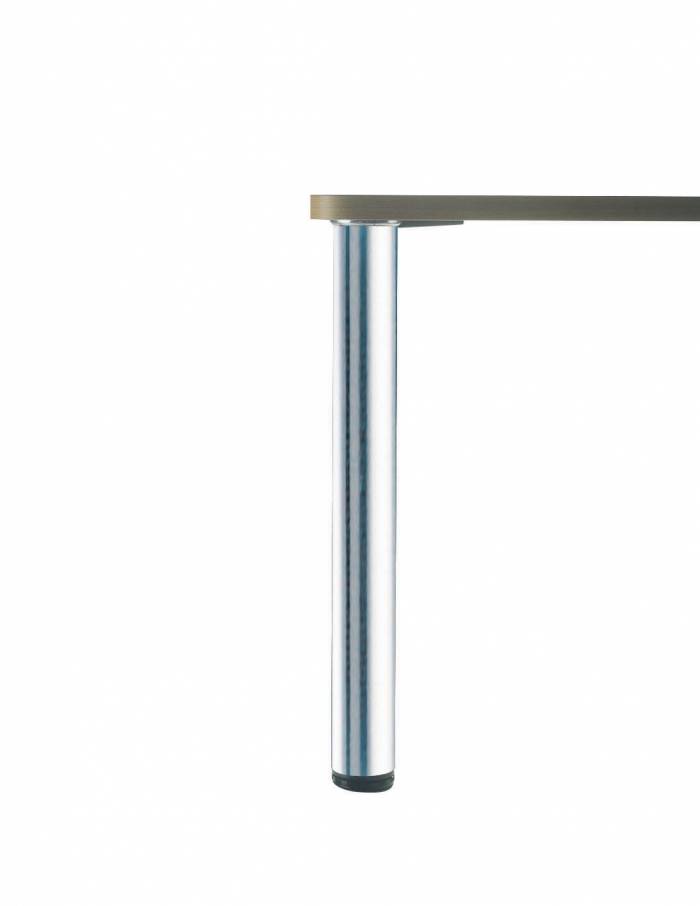 Lot de 10 pieds de table ronds en acier aspect inox H 700 mm - Ø60 mm ZDN1PR607 057