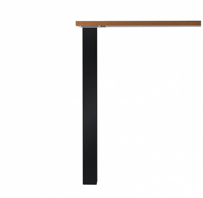 Pied de table carré en acier noir mat H 700 mm - 60 x 60 mm ZDN PRC67 079