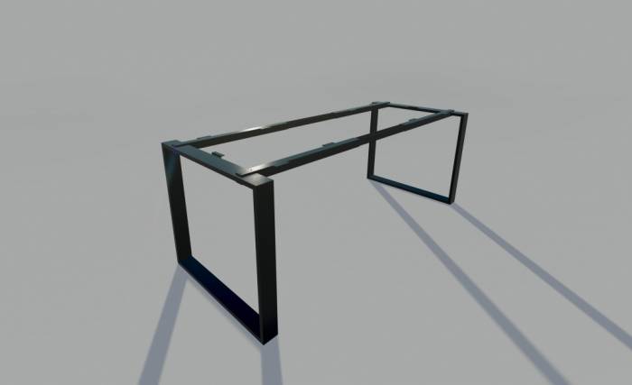 Structure de table ajustable en acier noir ZPT202009