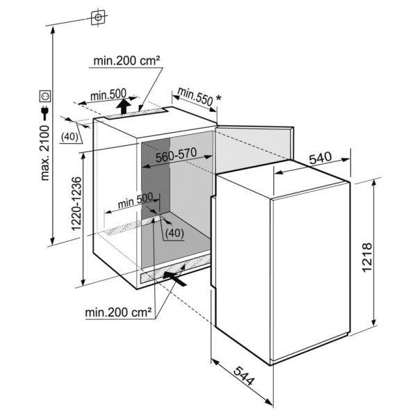 Réfrigérateur intégrable 1 porte Tout utile LIEBHERR - IKS1220