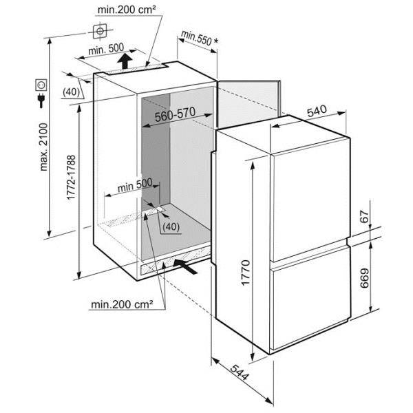 Réfrigérateur intégrable combiné LIEBHERR - ICNS3324-21