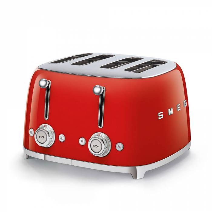 Grille-pain Toaster 4 tranches SMEG - TSF03RDEU