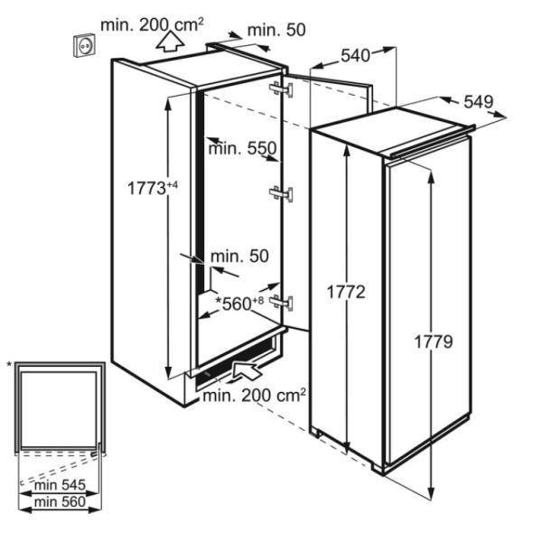 Réfrigérateur intégrable 1 porte Tout utile AEG - SKB618F1DS (MODELE D'EXPOSITION)