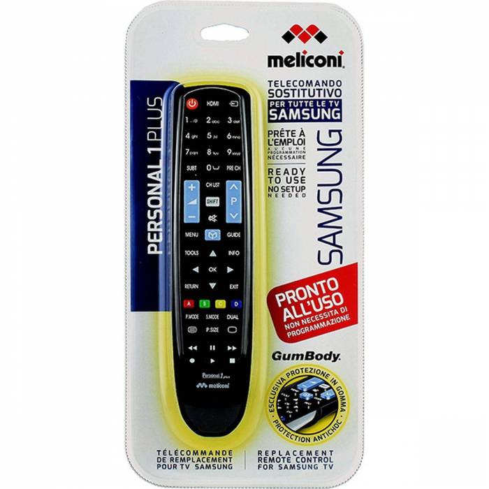 Accessoire supports muraux MELICONI Télécommande de remplacement Personal 1 Plus à infrarouge pour Samsung Noir 554976