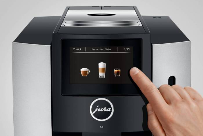 Machine à café automatique Machine à café à grain JURA S8 Moonlight Silver - 15382 (Garantie 5 ans offerte)